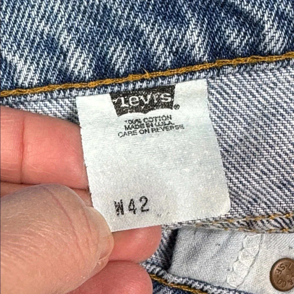 Vintage Levi's 550 Denim Shorts Orange Tag Size 42